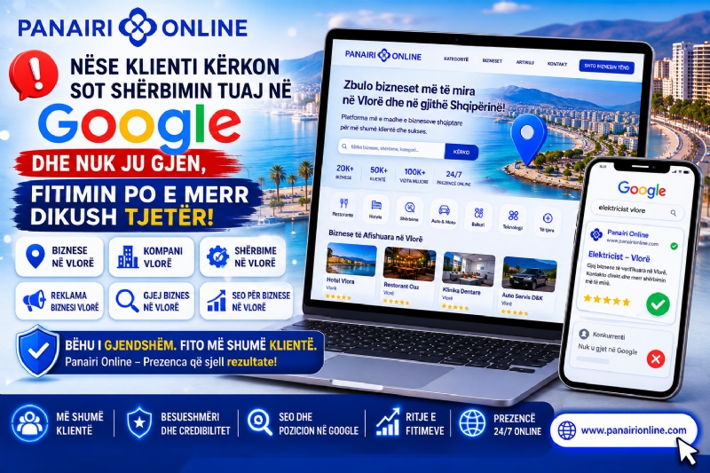 Nëse klienti kërkon sot shërbimin tuaj në Google dhe nuk ju gjen, fitimin po e merr dikush tjetër që është futur më herët në treg.
