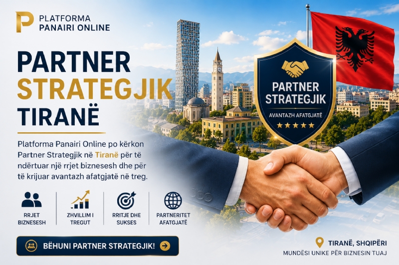 Platforma Panairi Online po kërkon Partner Strategjik në Tiranë për të ndërtuar një rrjet biznesesh dhe për të krijuar avantazh afatgjatë në treg.