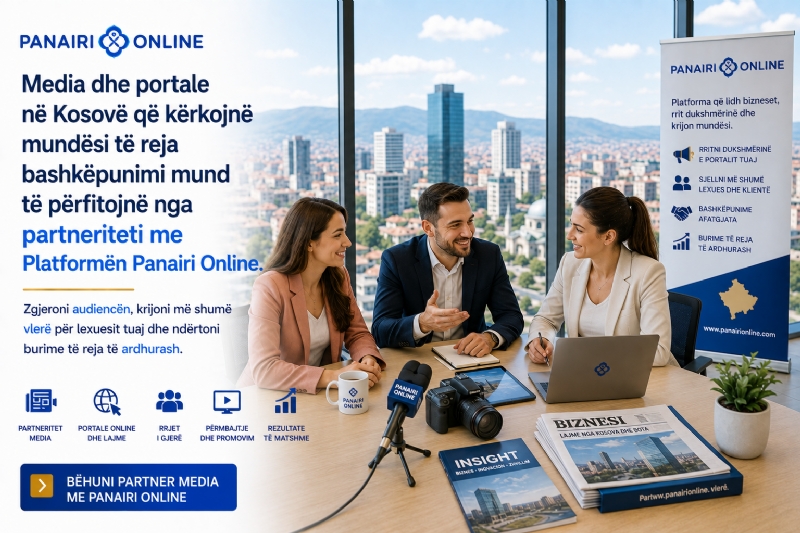 Media dhe portale në Kosovë që kërkojnë mundësi të reja bashkëpunimi mund të përfitojnë nga partneriteti me Platformën Panairi Online.
