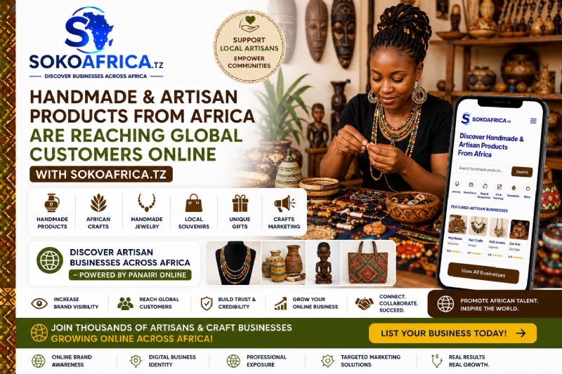 Handmade and Artisan Products from Africa Are Reaching Global Customers Online, Discover Businesses Across Africa – Powered by Panairi Online